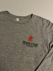 Pendleton Whisky Long Sleeve Logo T-Shirt LARGE Rodeo Midnight 1910 Buck Western