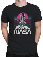 Officially Licensed Nasa Retro NASA Rocket Launch Men’s T-shirt