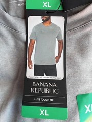 Banana Republic Men’s Luxe Touch Tee Monument (Gray) XXL New w Tags