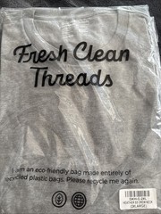 Fresh Clean Threads Short Sleeve Crew Neck 2XL-Heather Grey