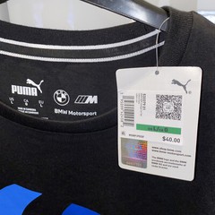 PUMA BMW MOTORSPORTS MMS VINTAGE CAR TEE 1975 BMW L BLACK 533379-01