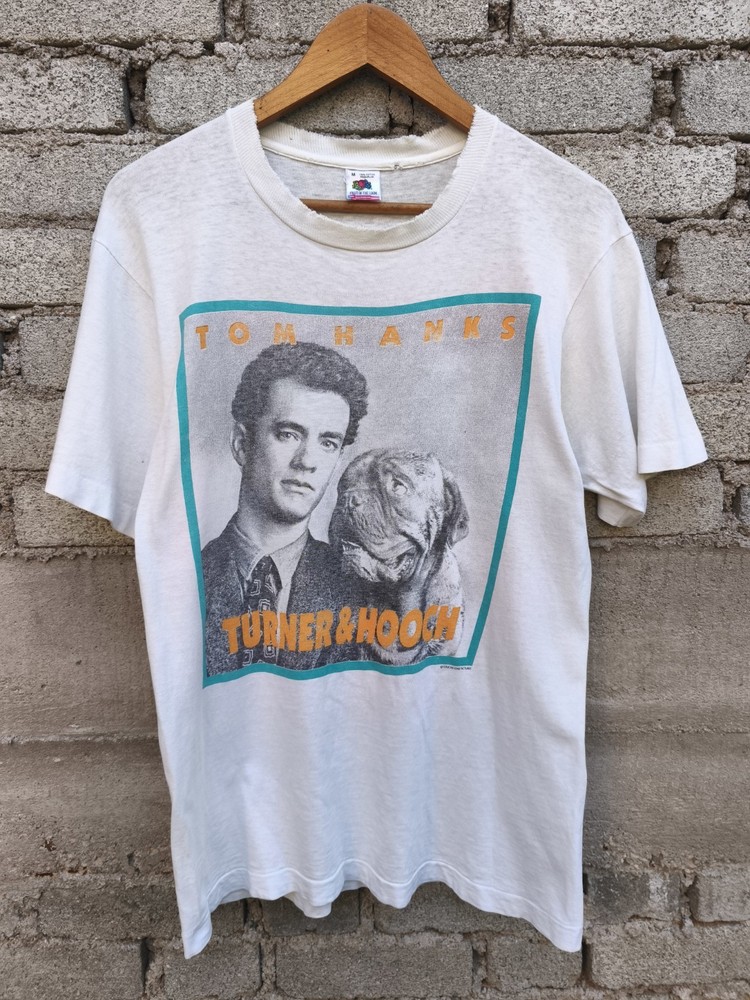 Vintage 80s Distressed Vintage Movies Turner & Hooch Tom Hanks