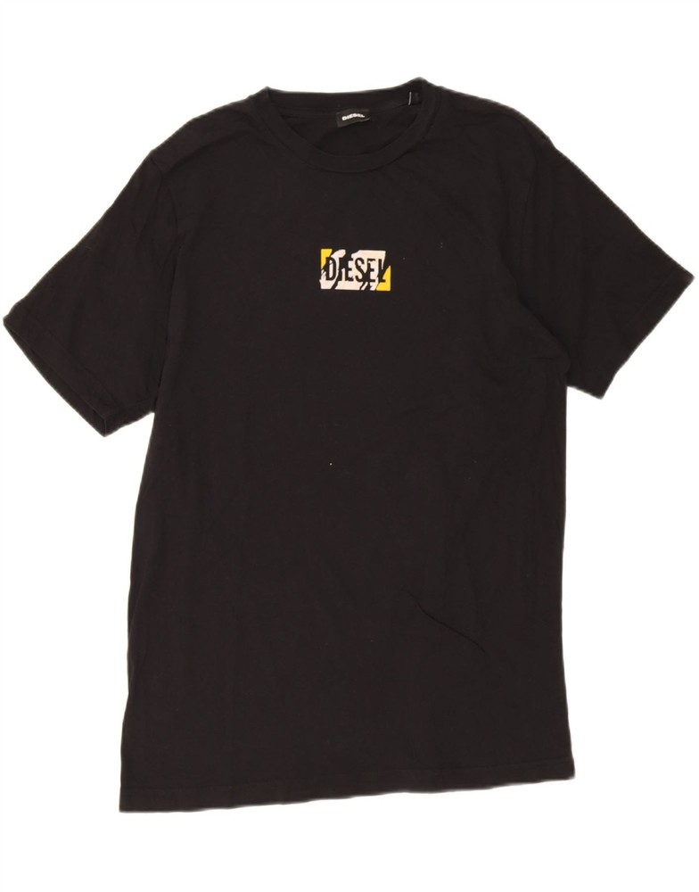 Diesel Mens Graphic T-Shirt Top Medium Black BR14