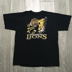 University City Lions Shirt Mens Large Black Graphic Print USA Sports American