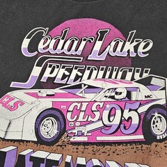 Cedar Lake Speedway Race track Wisconsin USA Shirt XL T-shirt VTG Single Stitch