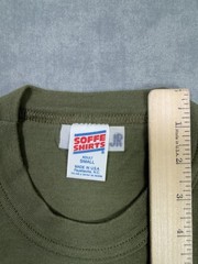 Vintage Soffe Shirts Shirt Mens S Green Basic Crew Tee Made In USA Poly Cotton
