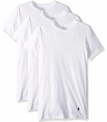 3 POLO RALPH LAUREN S M L XL SLIM FIT COTTON BLACK WHITE NAVY CREW NECK T SHIRTS