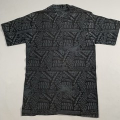 VTG 90s Gecko Hawaii All Over Print T-Shirt Mens Small Black Lizard Surf Skate