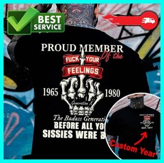 Generation X Custom Year Badass Gen X FAFOT T-Shirt