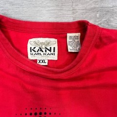 Karl Kani Graphic T-Shirt Size XXL Embroidered Logo Hip Hop Streetwear Red