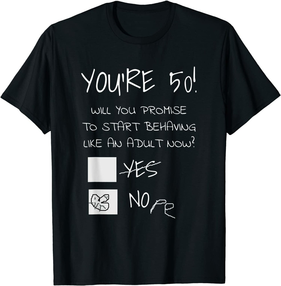 NEW LIMITED Funny 50th Birthday Gift Idea 50 Years Old Present Tee T-Shirt S-3XL