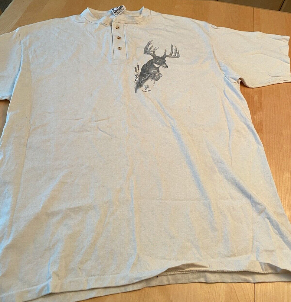 VINTAGE CMJ SPORTS WEAR NATURES VIEW “HUNGRY FOR VENISON THIRSTY FOR BEER” SZ XL