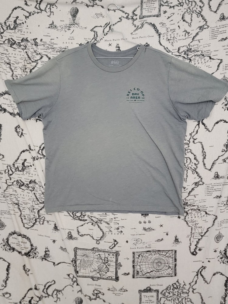 REI Co-op Bay Area Graphic T-Shirt Men’s X-Large Gray “A Wilderness Spirit”