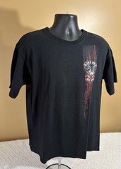Hot Leathers Lone Wolf No Club Biker 2 Sided Shirt Men’s Size L
