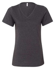 BELLA + CANVAS Women’s Relaxed Heather CVC V-Neck Tee – 6405CVC