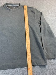 Van Heusen Essential Top Men’s Large Gray Cotton Blend Regular Fit Long Sleeve