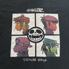 Gorillaz Demon Days T Shirt Adult Small Black Album Graphic Retro Band Music