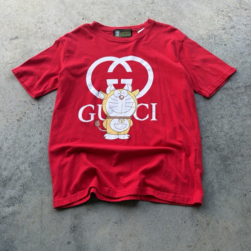 Gucci X Doraemon Red Graphic Tee