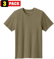 Coyote Brown AR 670-1 Cotton Kids T-Shirts Soft Tees Everyday Army Shirts 3-Pack