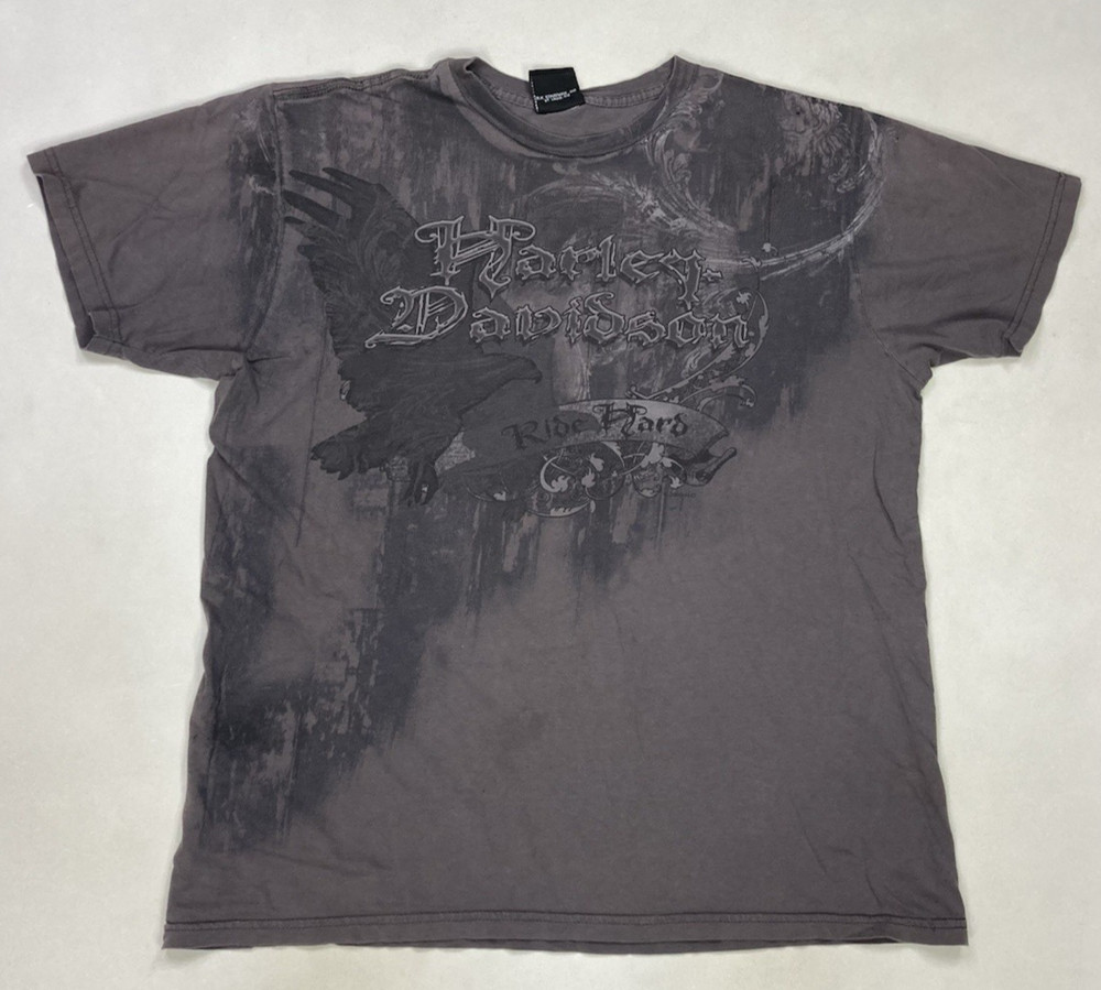 Harley Davidson Bali Indonesia Graphic T-shirt Men Large Gray Short Sleeve