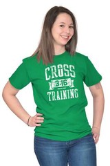 Cross Training Christian Religious Athletic Adult Short Sleeve Crewneck Tee