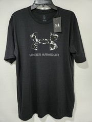 Under Armour Men’s Black Graphic Print T-shirt Big Logo Short Sleeve Crew Neck L