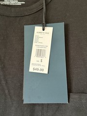 Kenneth Cole Small Black Classic Knit Pocket T-Shirt Super Soft 100% Cotton