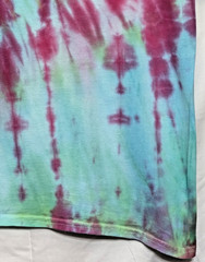 Handmade Tie Dye Spiral & Lines Pattern Rainbow XL Shirt 22.5″ W X 29.5″ L