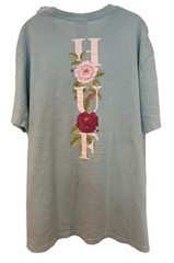 HUF T-shirt Mens XL Flower Celadon Logo Graphic Skate Streetwear HipHop Punk