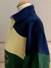 Ivy Crew Men’s Size L Blue Green Yellow White Short Collar Buttons Retro