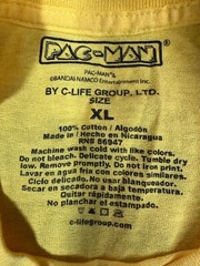 Pac Man By C-Life Group Men’s Yellow Graphic T-Shirt Size X-Large