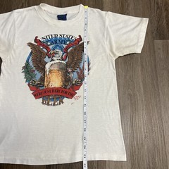 Vintage RARE 80s 1987 Just Brass 3D Emblem United States Army Beer Tee Size S