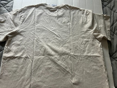 ADIDAS TREFOIL SIZE XL OFFWHITE OR CREAM SHORT SLEEVE T-SHIRT.SEE DESCRIPTION