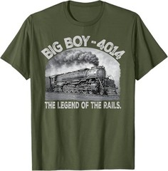 Big Boy 4014 Steam Engine Locomotive Train Vintage Railroad T-Shirt