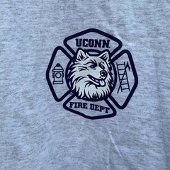 UConn Huskies Baskteball Storrs Fire Department Collegiate Tee Shirt Size Large