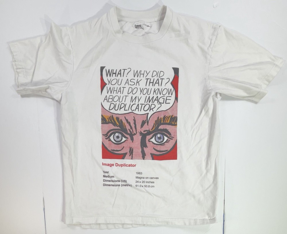 Uniqlo UT x Roy Lichtenstein Image Duplicator Graphic T Shirt White M