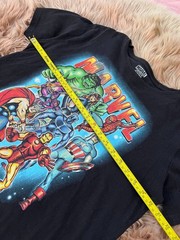 Marvel Comics Graphic Shirt Mens Medium M Black Avengers Spider-Man Iron Man Tee