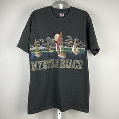 Vintage Myrtle Beach Single Stitch Graphic T-Shirt Size XL Fruit of the Loom