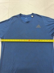 Adidas T-Shirt Mens L Blue Climalite Freelift Short Sleeve Crew Neck