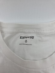 Express T-Shirt Men Medium White Graphic Tee#46578