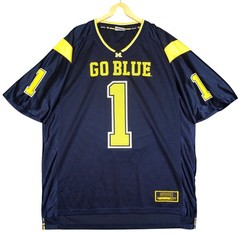Blue Michigan Wolverines Colosseum Athletics Jersey Mens XL Go Blue #1 NCAA