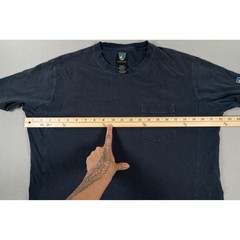 Kuhl Mens Organic Cotton Pocket T-Shirt Navy Blue Short Sleeve Size Large