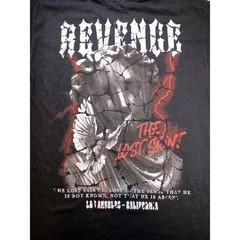 Fashion Nova Mens Revenge The Lost Saint Graphic T-Shirt Black Size M Streetwear