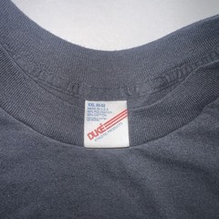 SINGLE STITCH DUKE ATHLETIC Mens 2XL Black Blank Tshirt (Modern XL) USA 80s 90’s
