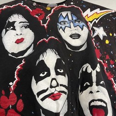 Vtg KISS T Shirt Tee Mens Large 40/42 1992 AOP Hanes Winterland Concert Tour.