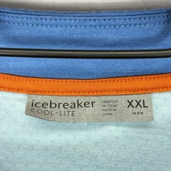 Icebreaker Cool Lite Shirt Mens XXL Blue Mesh Tee Breathable Lightweight Stretch