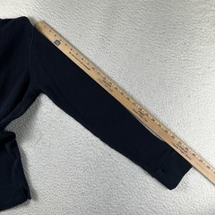 Flint And Tinder Shirt Mens Large Waffle Thermal Henley Long Sleeve Navy Blue