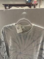 (C) White With Blue Tie Dyed Shirt Size 2xl