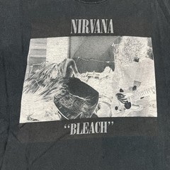 Nirvana T Shirt Mens XL Black Bleach Grunge Y2K Preowned