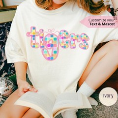 Personalized School Mascot Shirt Custom Teacher School Spirit Tee